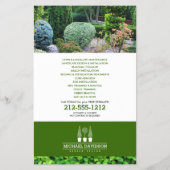 Topiary Trio Gardener Landscaping Green/White Flyer (Achterkant)