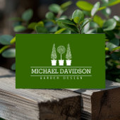 Topiary Trio Gardener Landscaping Green/White Visitekaartje