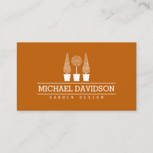Topiary Trio Tuinman Landscaping Donker Sinaasappe Visitekaartje