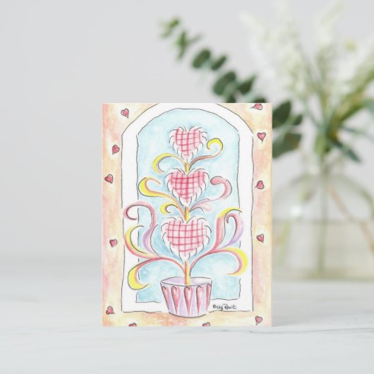Topiary Valentijn Feestdagenkaart (Staand voorkant)