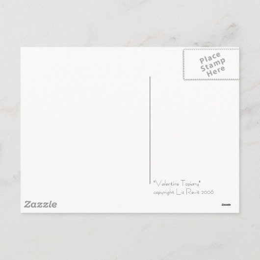 Topiary Valentijn Feestdagenkaart (Achterkant)