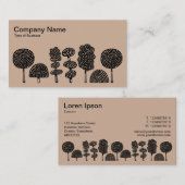 Topiary - zwart op karton Bruin d2b29a Visitekaartje (Voorkant / Achterkant)
