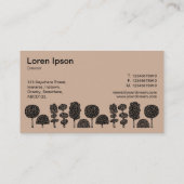 Topiary - zwart op karton Bruin d2b29a Visitekaartje (Achterkant)