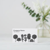 Topiary - Zwart op wit Visitekaartje (Staand voorkant)