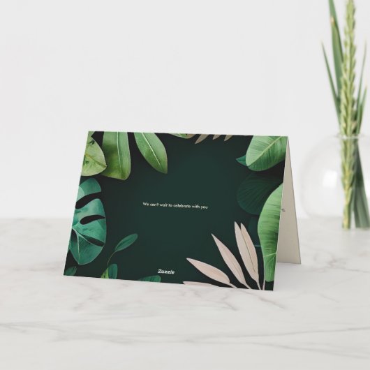 Topical Leaves Pattern | Gevouwen | Weddenschap (Achterkant)