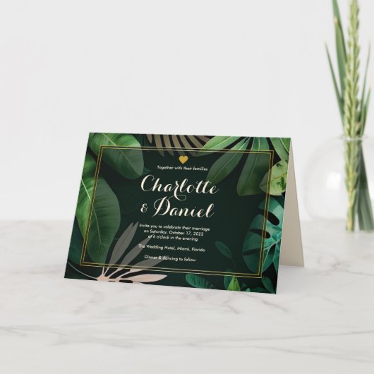 Topical Leaves Pattern | Gevouwen | Weddenschap (Voorkant)