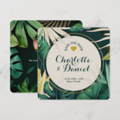 Topical Leaves Pattern | Weddenschap | Bespaar de  Kaart (Voorkant / Achterkant)