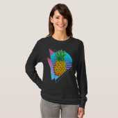 Topical Summer Vacation Pineapple Synthwave 90s Va T-shirt (Voorkant volledig)