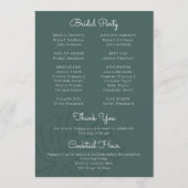 Topisch Monstera-blad Strand Eiland Trouwprogramma Programmakaart (Achterkant)