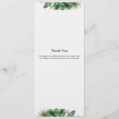 Topisch Waterverf Patroon | Weddenschap Menu (Achterkant)