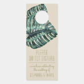 Topische Monstera Tan Gold niet storen bruiloft Deurhanger (Voorkant)