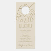 Topische Monstera Tan Gold niet storen bruiloft Deurhanger (Achterkant)