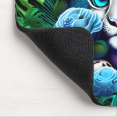 Topische witte luipaard welp muismat (Hoek)