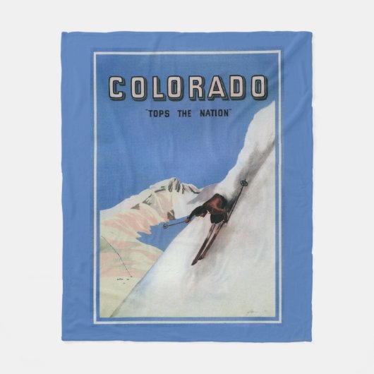 Topjes het Nation - Skiing Promotional Poster Fleece Deken (Voorkant)