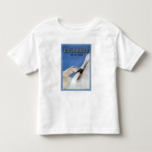 Topjes het Nation - Skiing Promotional Poster Kinder Shirts (Voorkant)