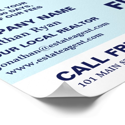 Topjes, makelaar, makelaar Adverteren Poster (Hoek)