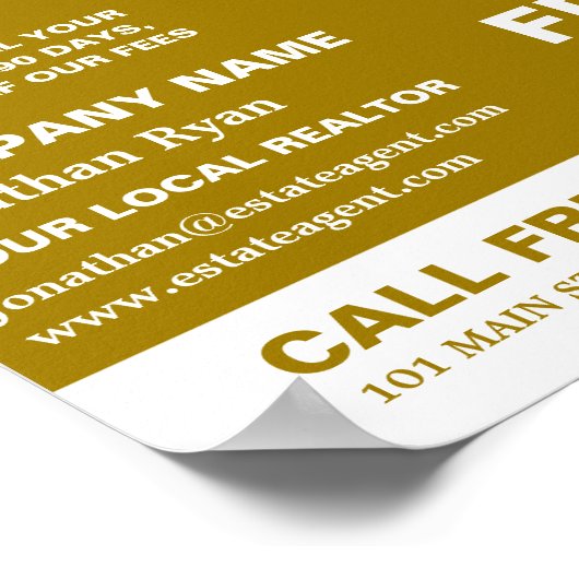 Topjes, makelaar, makelaar Adverteren Poster (Hoek)