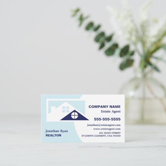 Topjes, makelaar, makelaar Visitekaartje (Staand voorkant)