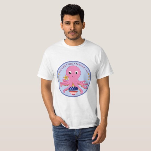  Topjes octopus voor een preemie US T-shirt (Voorkant volledig)