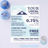 Topjes, Realtor, Estate Agent Adverteren Flyer (Enkel)