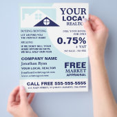 Topjes, Realtor, Estate Agent Adverteren Flyer (Hand)