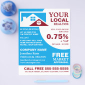 Topjes, Realtor, Estate Agent Adverteren Flyer (Enkel)