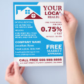 Topjes, Realtor, Estate Agent Adverteren Flyer (Hand)