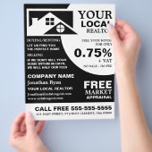Topjes, Realtor, Estate Agent Adverteren Flyer (Hand)
