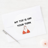 Topjes uit ronde sticker (Envelop)