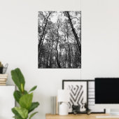 Topjes van bomen (b/w) poster (Thuiskantoor)