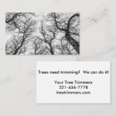 Topjes van gekookte, zeldzame bomen visitekaartje (Voorkant / Achterkant)