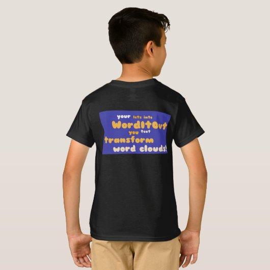 Topjes voor kinderen: achterlay-out t-shirt (Achterkant volledig)