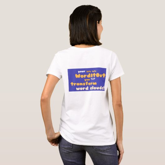 Topjes voor vrouwen: achterindeling t-shirt (Achterkant volledig)