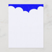 Topjes voor wolken - blauw II Flyer (Achterkant)