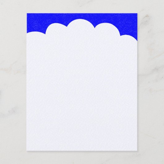 Topjes voor wolken - blauw II Flyer (Voorkant)
