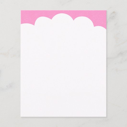 Topjes voor wolken - Roze Flyer (Voorkant)