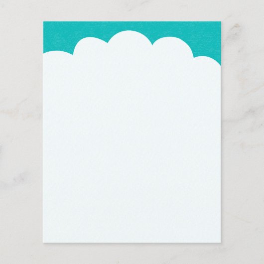 Topjes voor wolken - Turquoise Flyer (Voorkant)