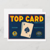 Topkaart Suisun Bartletts Krat Label Briefkaart (Voorkant / Achterkant)