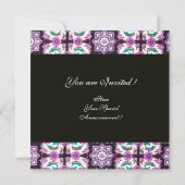 TOPKAPI BLUE BLACK DAMASK MONOGRAM wit Kaart (Achterkant)