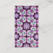 TOPKAPI, FLORAL PINK GREEN ORIENTAL FLOWERS Paars Visitekaartje (Achterkant)