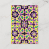 TOPKAPI, FLORAL PINK GREEN YELLOW ORIENTAL DAMASK VISITEKAARTJE (Achterkant)