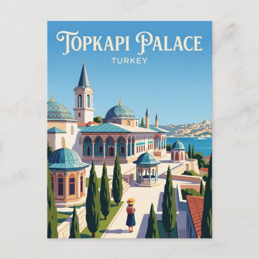 Topkapi-paleis Turkije Briefkaart (Voorkant)