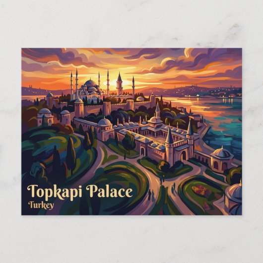 Topkapi-paleis Turkije Briefkaart (Voorkant)