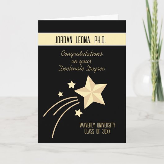 Topkeuze! Doctoraat afstuderen kaart (Ph.D.) (Voorkant)