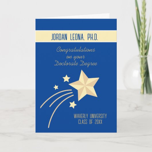 Topkeuze! Doctoraat afstuderen kaart (Ph.D.) (Voorkant)