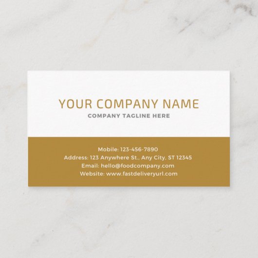 Topklasse Restaurant Visitekaartje (Achterkant)