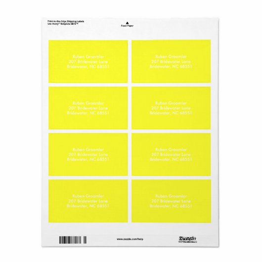 Topkleurig Etiket (Full Sheet)