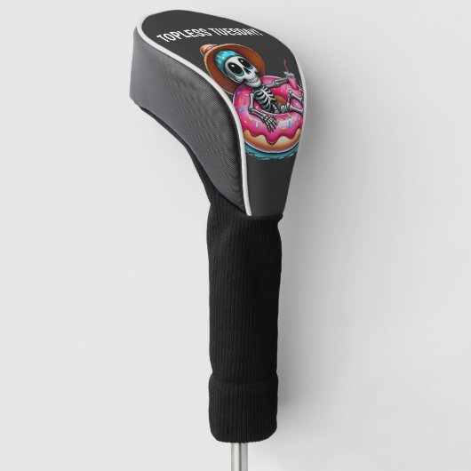 TOPLESS DINSDAG SKELET GOLFHEADCOVER (Schuin)