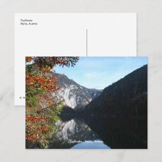 Toplitzsee - Styria, Oostenrijk Briefkaart (Voorkant / Achterkant)