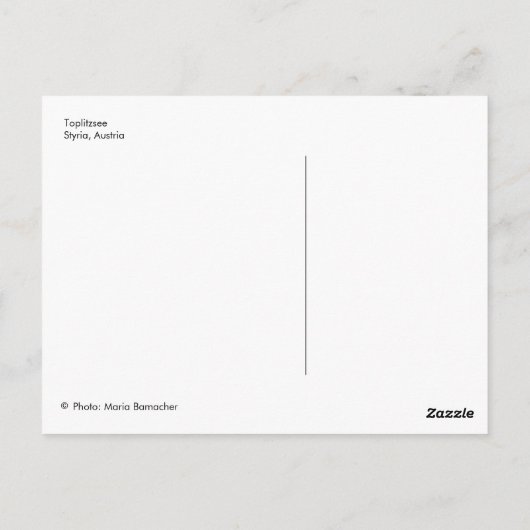 Toplitzsee - Styria, Oostenrijk Briefkaart (Achterkant)